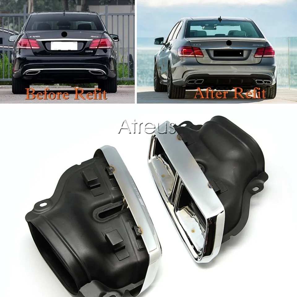 BOOMBLOCK 1 компл. для Mercedes Benz W222 W212 W205 R231 S65 S63 E63 аксессуары Chrome 304 Нержавеющая сталь автомобиль глушитель советы