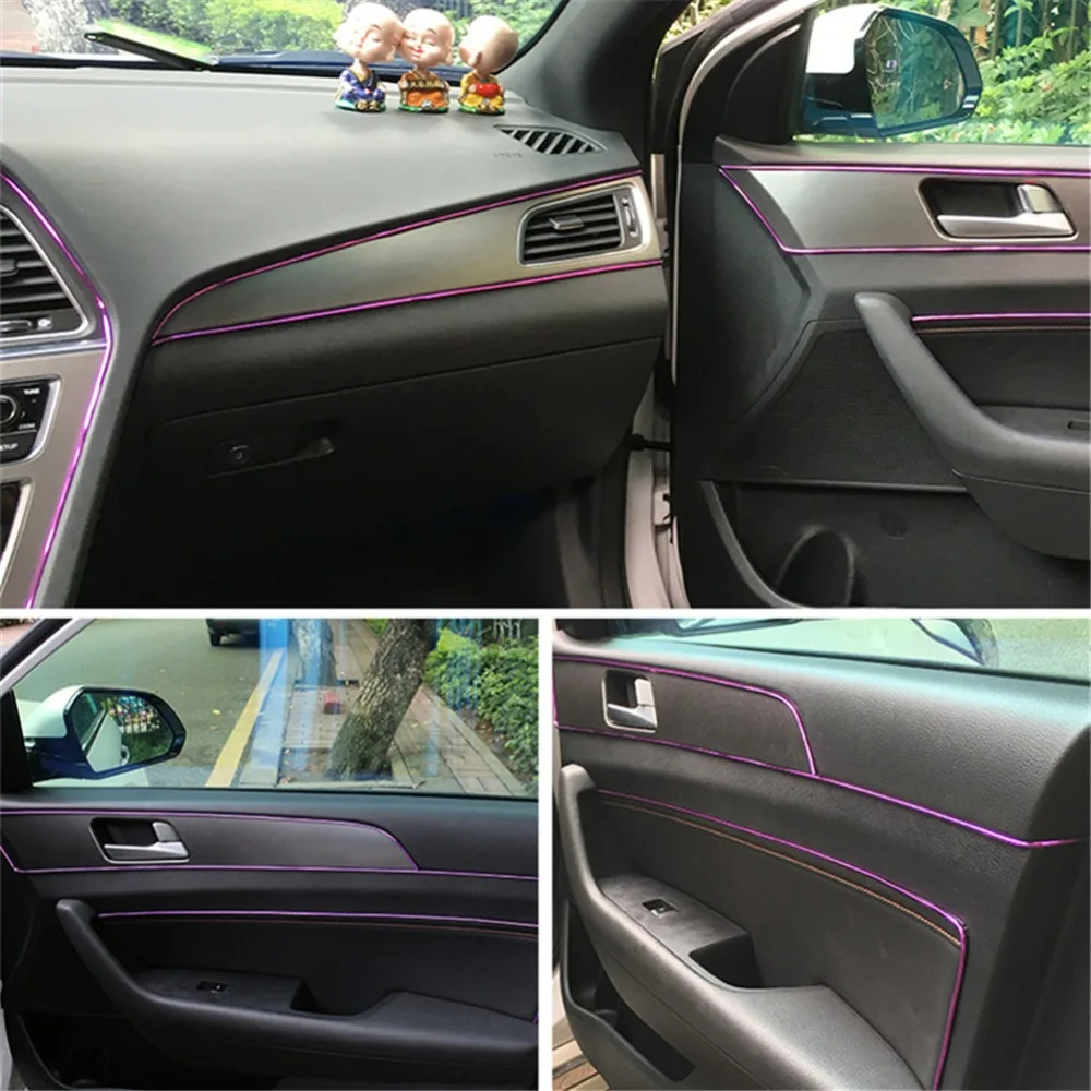 

5M Car Interior Moulding Strips Car Styling Moulding Trim Door Dashboard Air Vent Steering Wheel Decoration Line Car Accessories