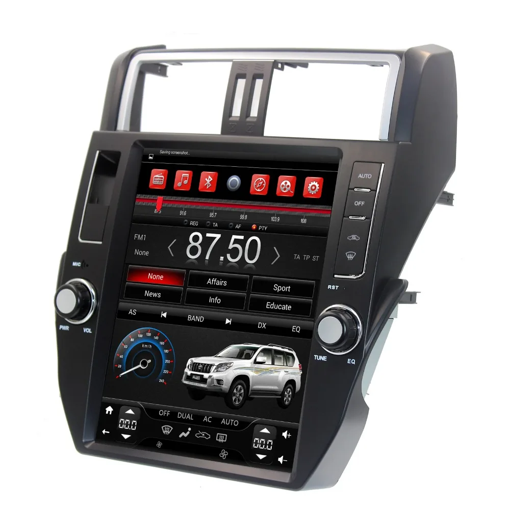 12,1 дюймов вертикальный Tesla стиль Android 6,0 Автомобильный DVD gps для Toyota Land Cruiser Prado 150 2010-2013 Авторадио gps Автомобильная головная установка