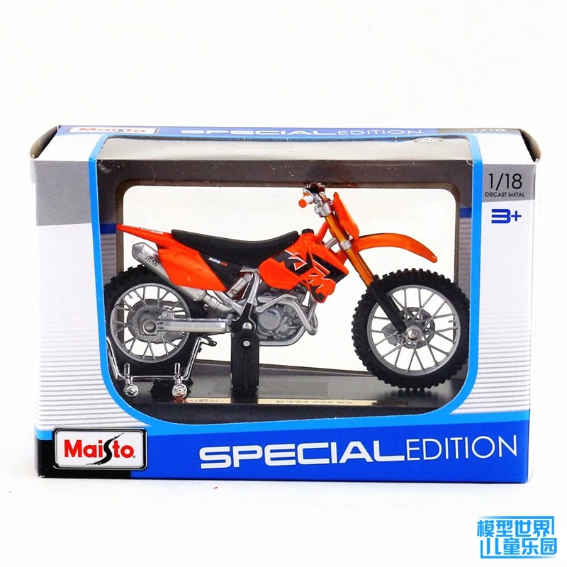 Модель мотоцикла из 1:18 сплава, высокая имитация металла KTM 525SX беговые игрушки