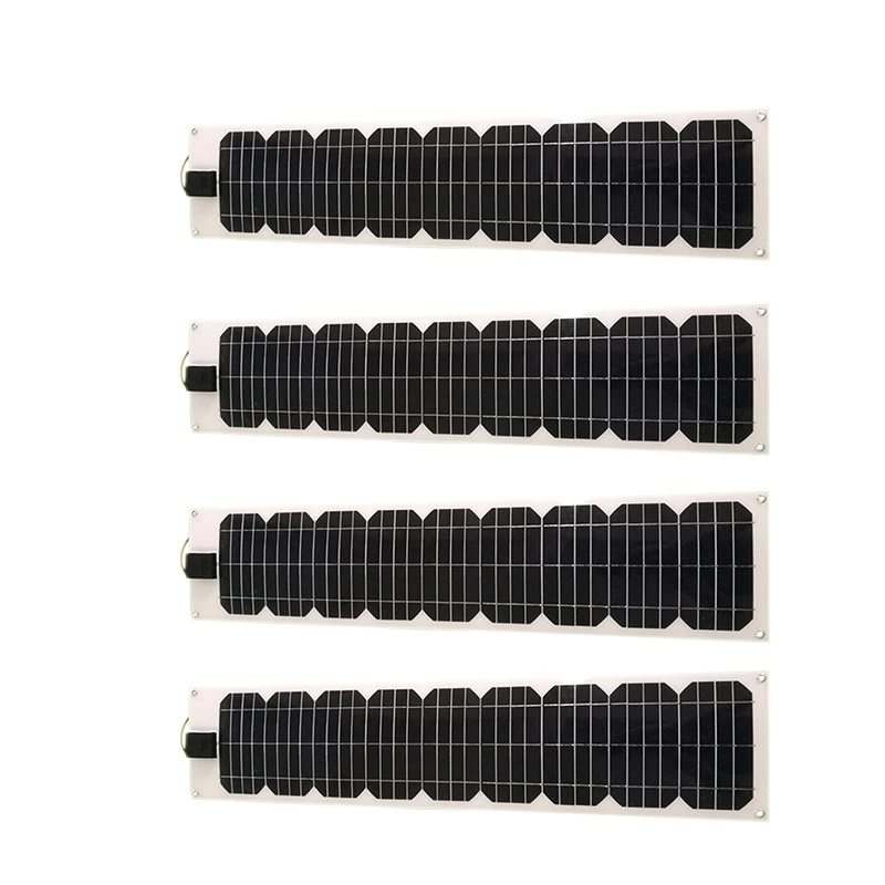 Гибкая Panneau Solaire 12 В 20 Вт 4 шт. Paneles Solares 80 Вт 220 В солнечная батарея зарядное устройство лампа Led морской автомобиль лагерь караван зажигалка