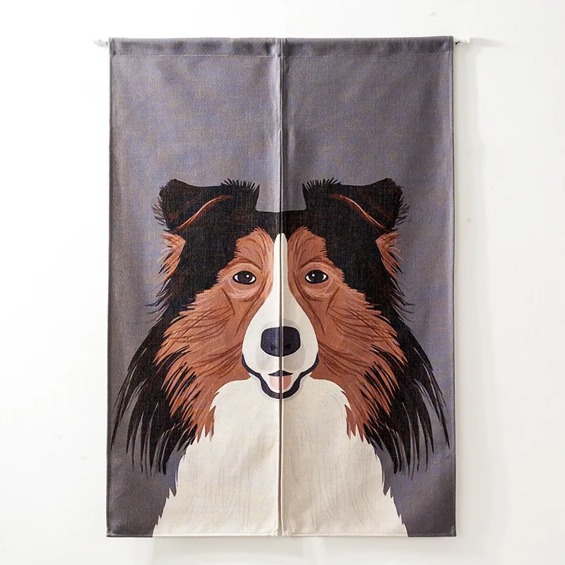 Cartoon Cute Animal Dog Cat Panda Half-curtain Window Customize Partition Home Toilet Restaurant Kitchen Door Curtains - Цвет: Многоцветный