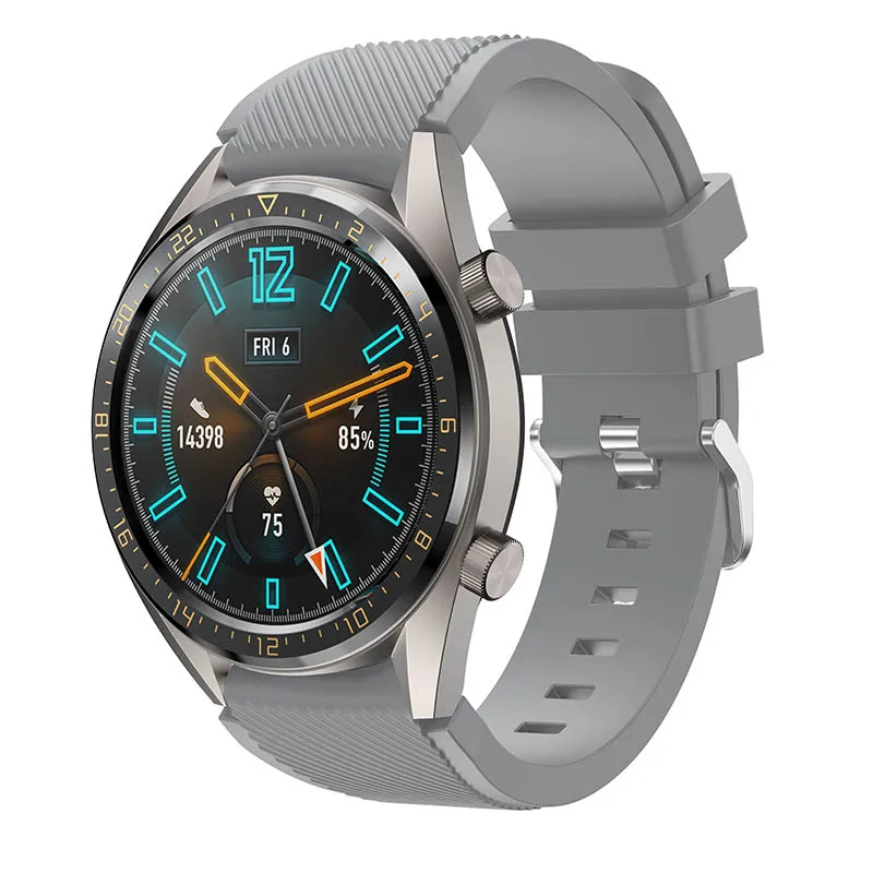 Силиконовый браслет на запястье для huawei часы GT для Amazfit Stratos 2/2 S для samsung Шестерни S3 Frontier классический ремешки для часов браслет