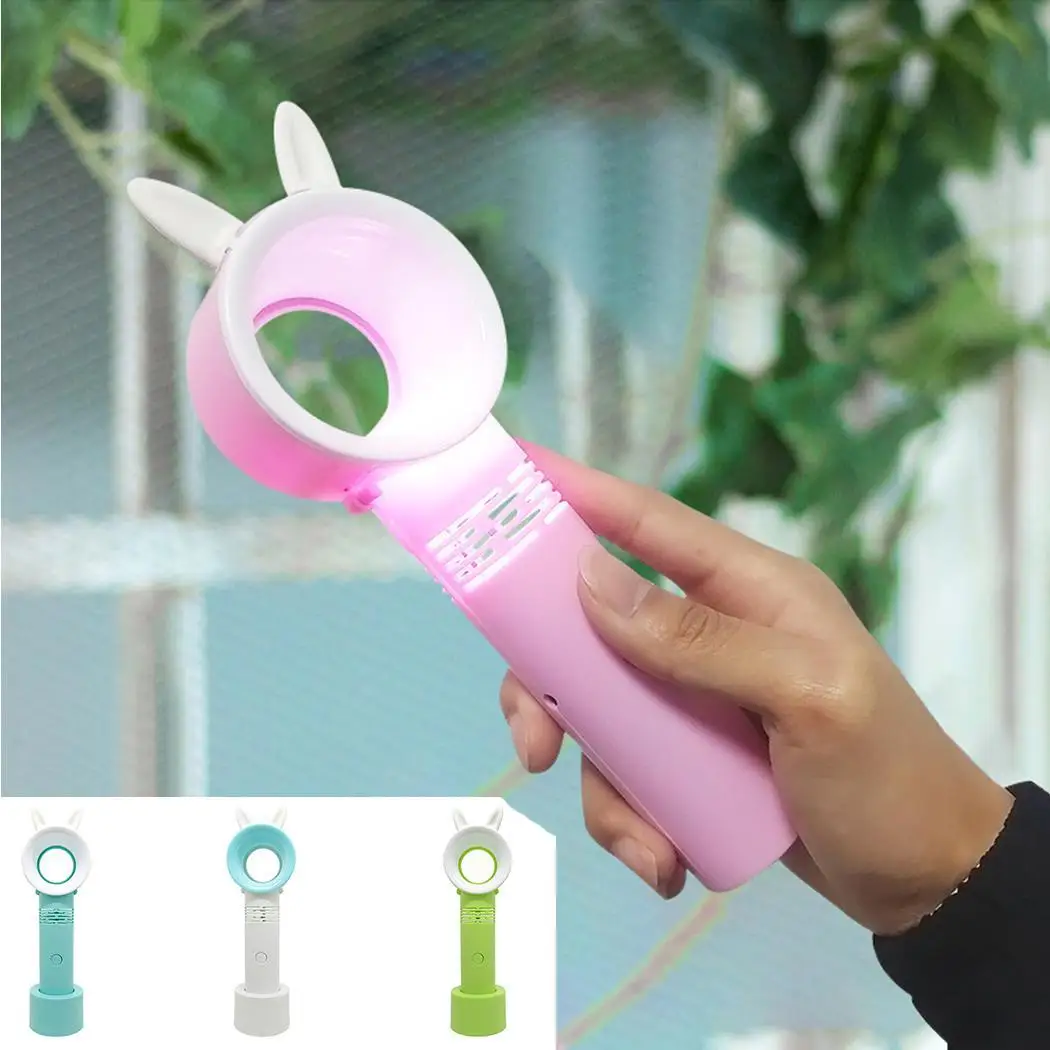 Портативный USB Перезаряжаемый бескорпусный вентилятор Ручной мини кулер без