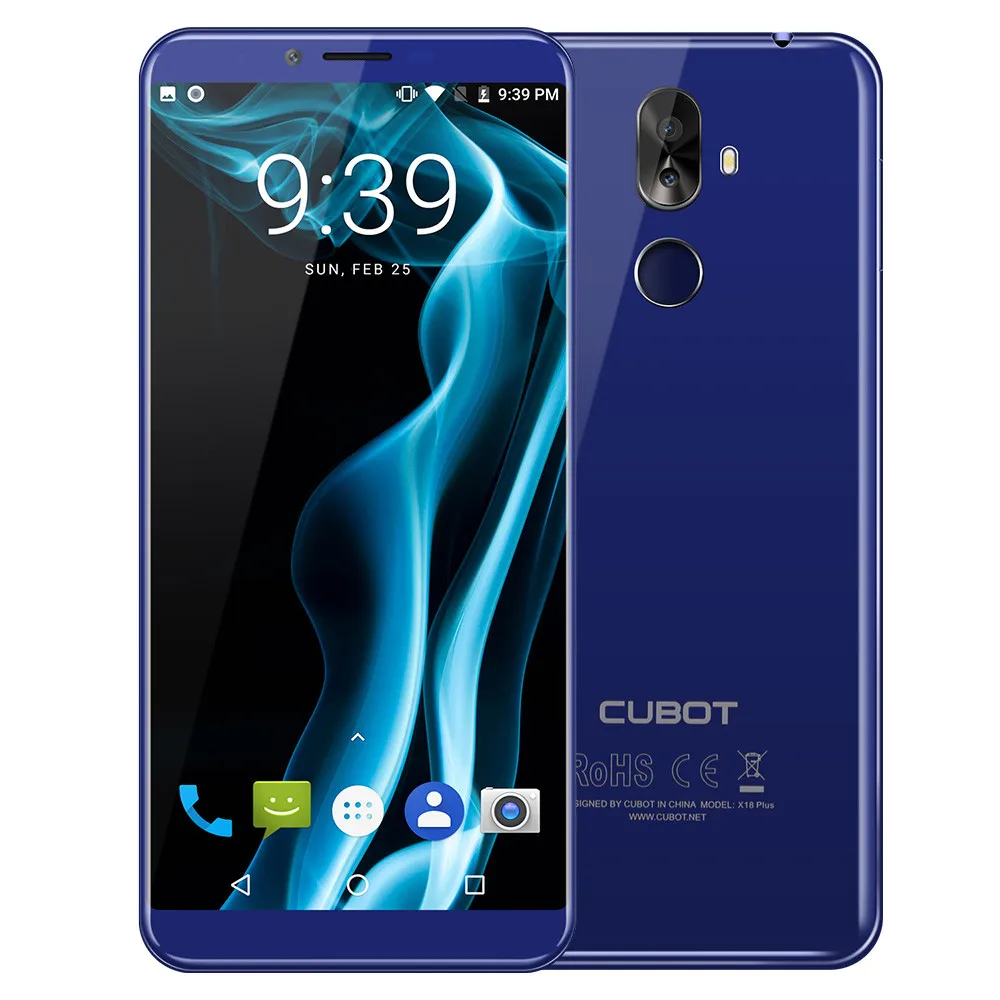 Cubot X18 плюс Android 8 0 MT6750T Восьмиядерный 18:9 5 99 дюймов 2160*1080 FHD + Экран 4G B Оперативная