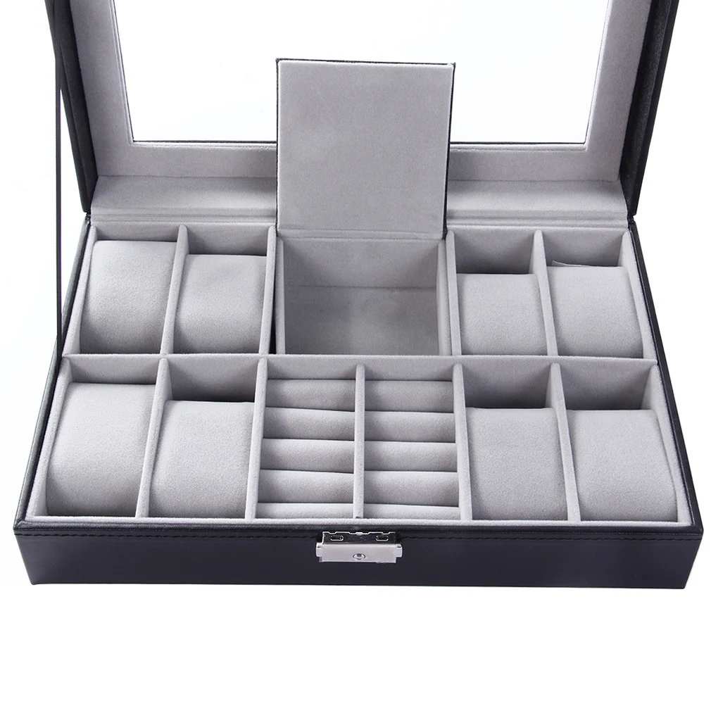 2 в 1 органайзер для хранения ювелирных украшений и колец|luxury box|luxury watch boxwatch box grid |
