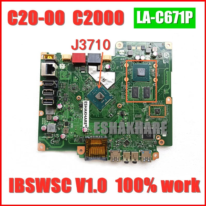 С центральным процессором J3710 для Lenovo S200Z LA-C671P C2000 AIO системная плата 920MX 2 Гб FRU 00UW335