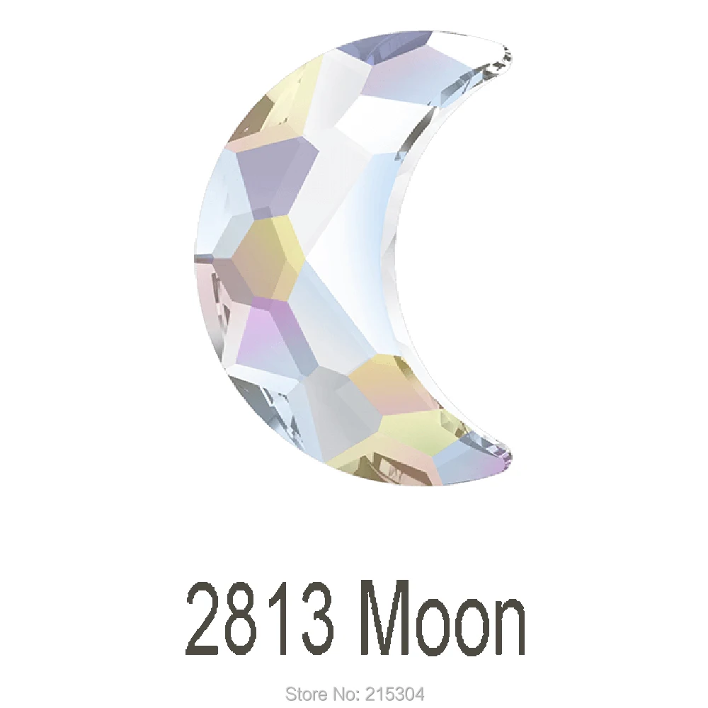 Элементы Swarovski Moon (2813) AB Crystal (без горячей фиксации или фиксации) железные на (8x5 5 10x7