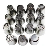 new 15pcsset tips russian tulip icing piping nozzles tips pastry cake fondant cupcake diy baking tool