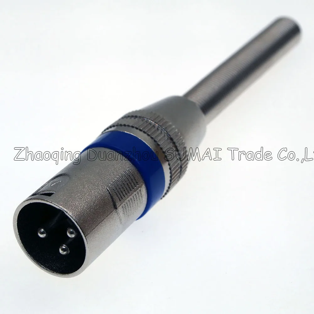 3Pin CANNON KTV аудио MIC разъем XLR 3 Pin папа J3P микрофона с длинной пружиной серебро синим