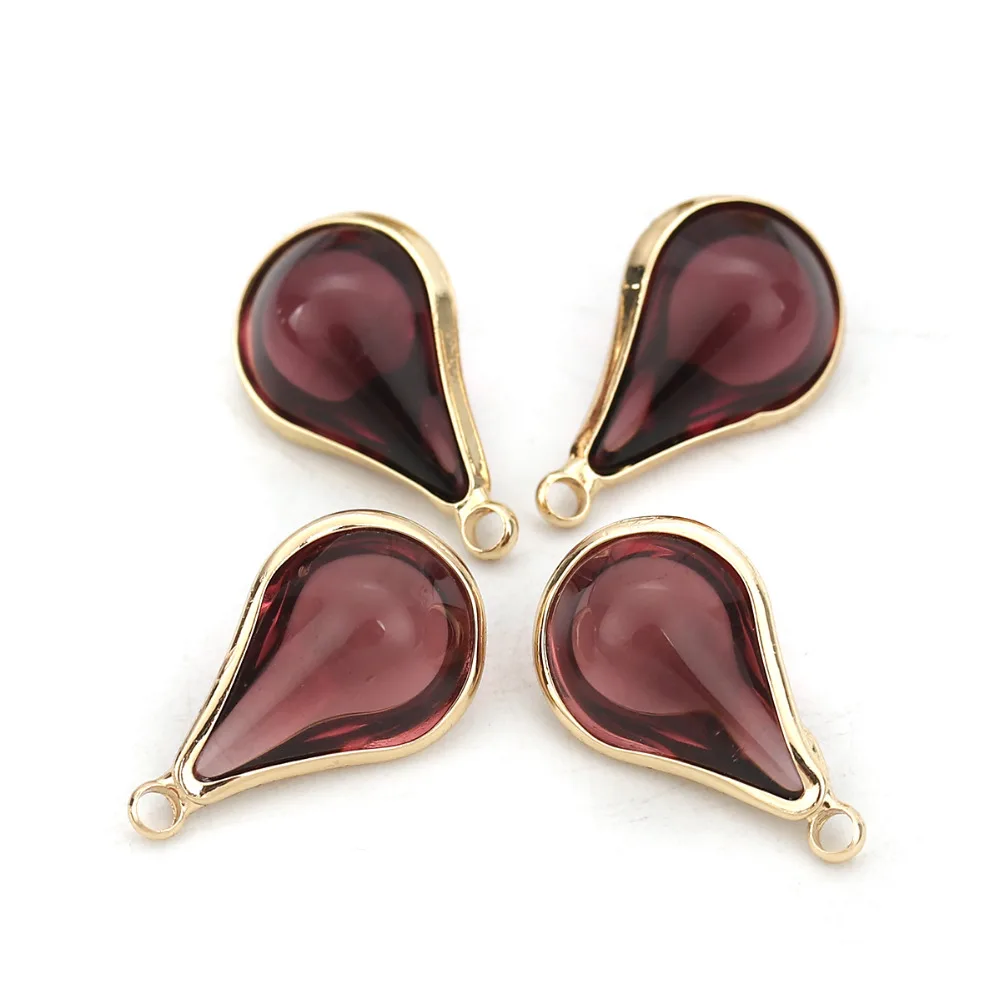 DoreenBeads модные медные и стеклянные подвески, Золотой Павлин, синие разноцветные шармы 18 мм x 10 мм(6/" x 3/8")-17 мм x 10 мм, 5 шт