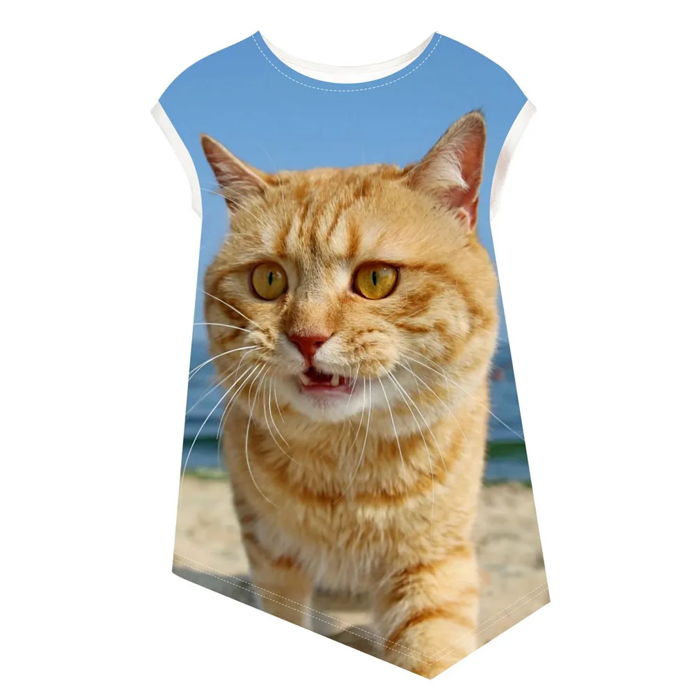 Kids Children Teenagers Dress beach Girls Clothing new girl dress nice printing girls fashion Summer | Детская одежда и обувь