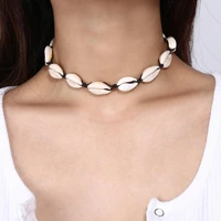 boho sea shell choker necklace women natural shell bohemian beach simple neckless for girls kolye jewellery chocker collar
