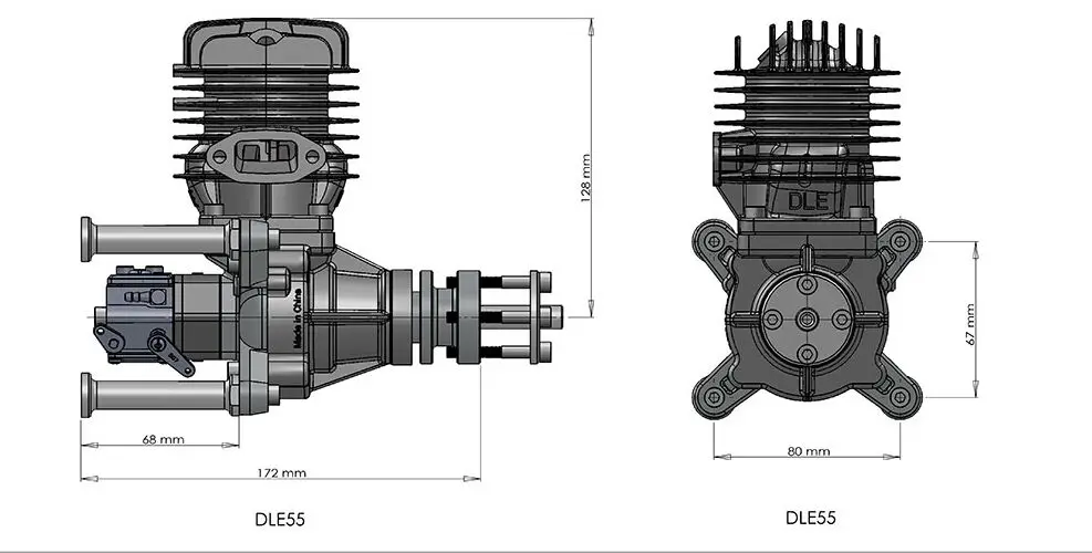 DLE55 55cc радиоуправляемая модель самолета бензиновый двигатель 5.5HP для модели с