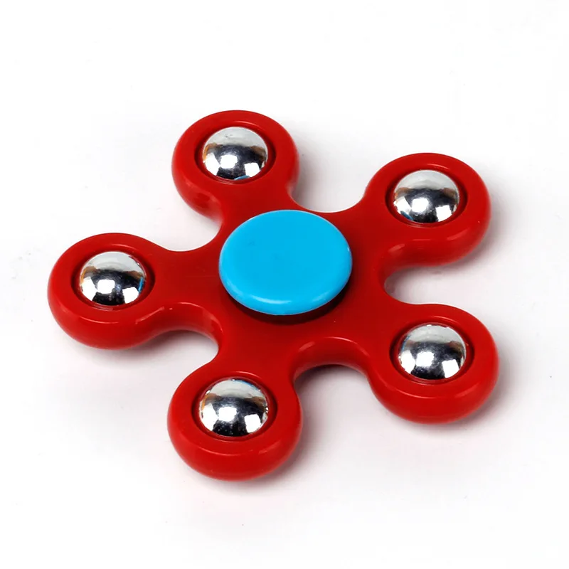 10 шт. пять бусин фиджет Спиннер ручной EDC Spinner пятиугольник Сталь мяч для снятия