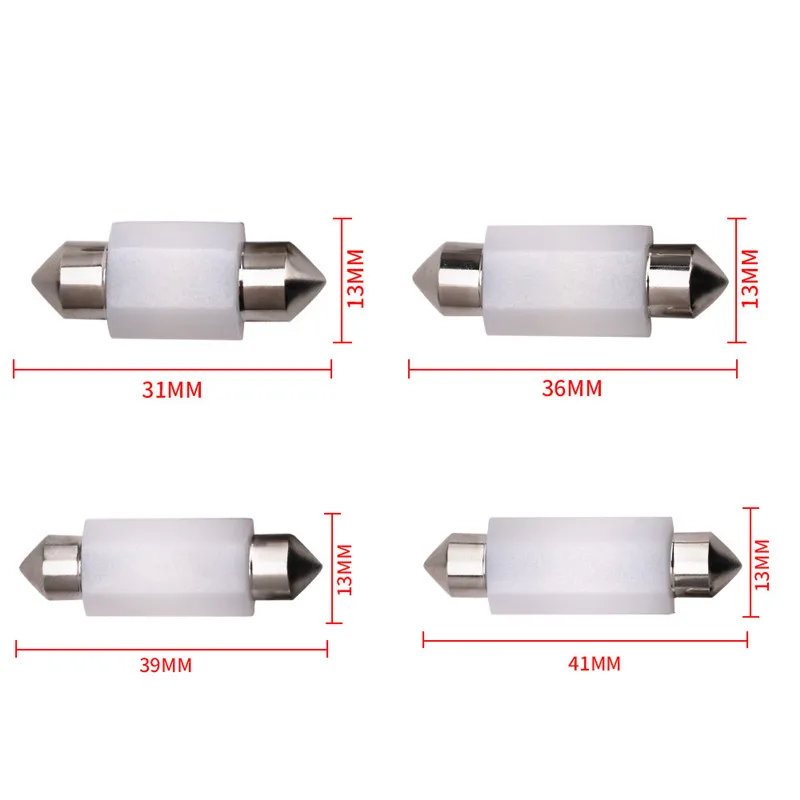 1х 2SMD 31 мм 36 39 41 C5W 3030 керамическое светодиодное освещение фестонного типа для