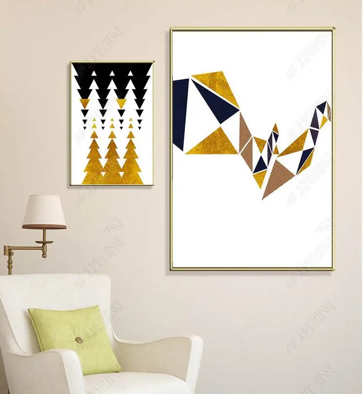 

Modern Geometry Abstract Painting Nordic Geometric Shapes Wall Pictures For Living Room Poster Canvas Painting Unframed Art