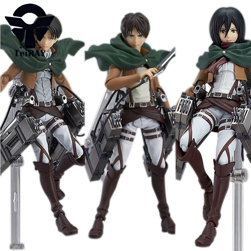 Экшн-фигурка из ПВХ Атака Титанов Эрен Леви Микаса 15 см Shingeki No Kyojin Коллекционная