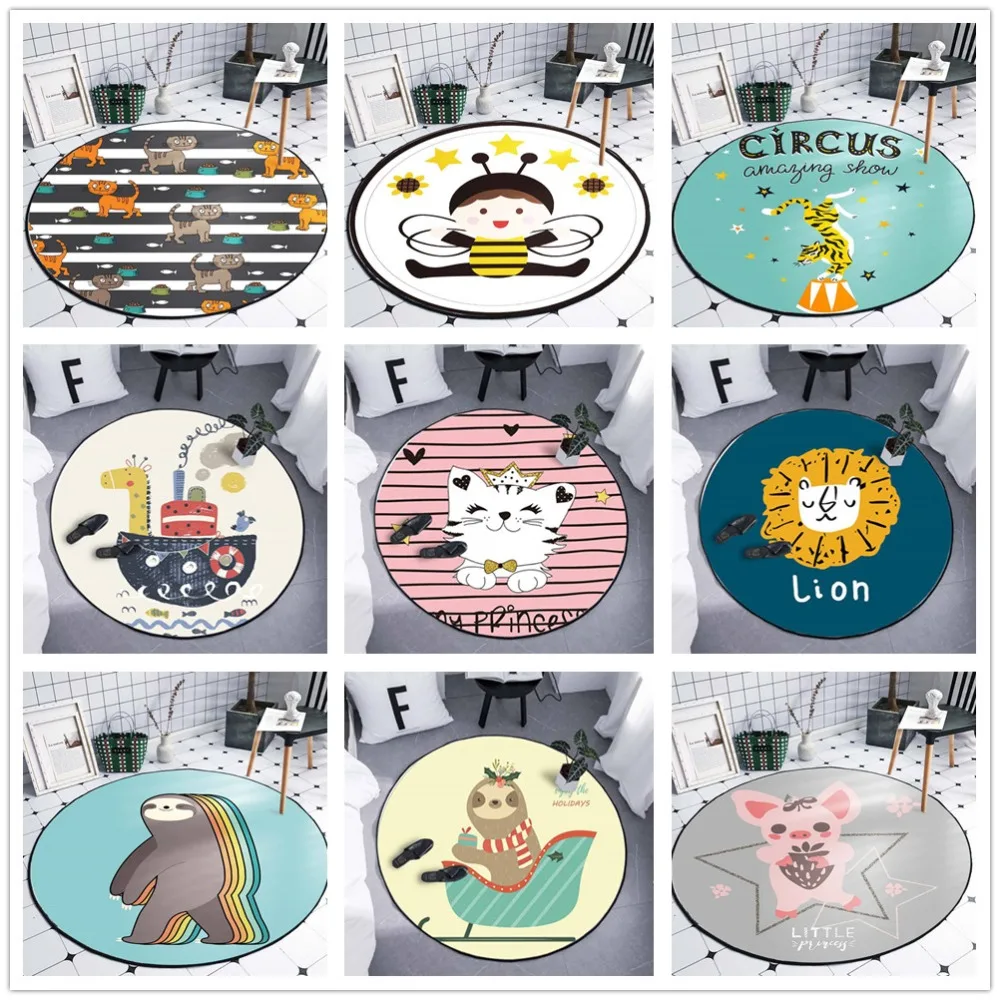 Коврики для кошек и рыб круглые ковры детей дома гостиной большие полосы спальни