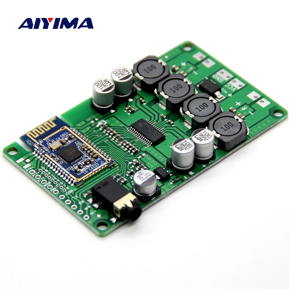 AIYIMA 2x15 вт стандартная беспроводная плата Bluetooth 5 0 усилитель AUX поддержка