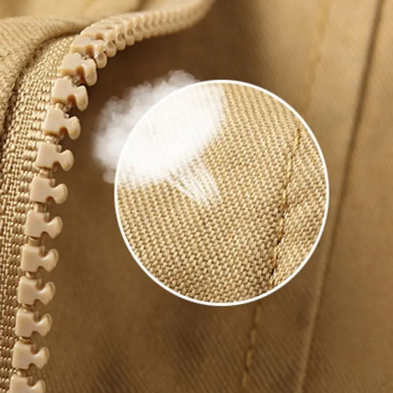 Мужская винтажная куртка HEFLASHOR однотонная Повседневная Уличная на молнии с