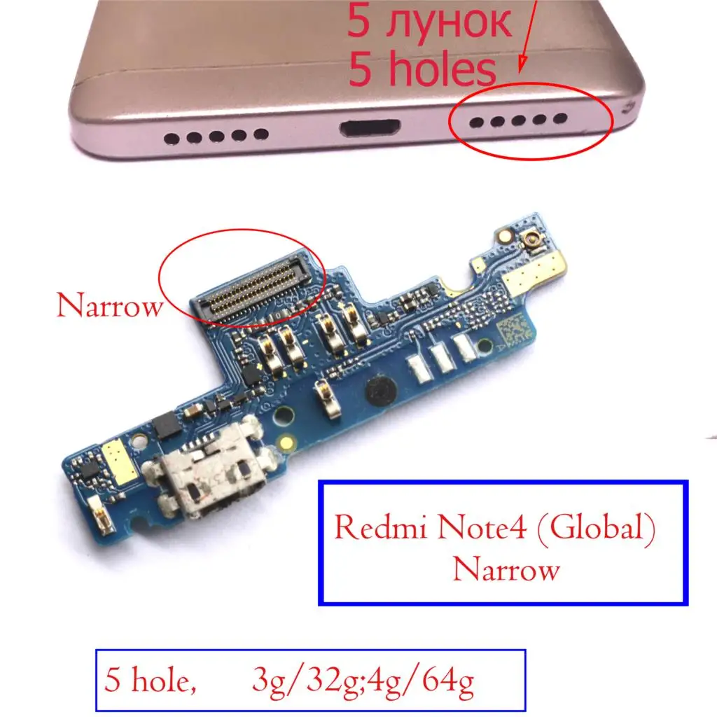 original USB charging Board microphone for Xiaomi Redmi 1 1S 2 2A 2S 3 3S 3X prime 4A Note 4 5 pro | Мобильные телефоны и