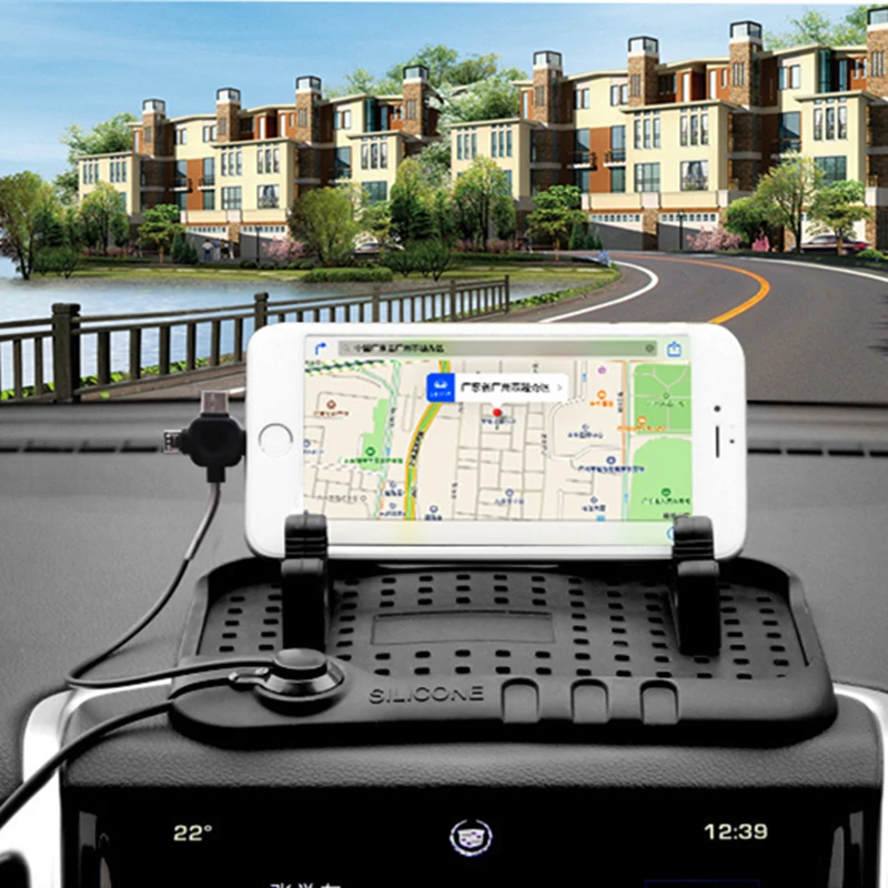 Силиконовый держатель для телефона с usb зарядкой IOS/Android/type C Магнитный кабель Chagring