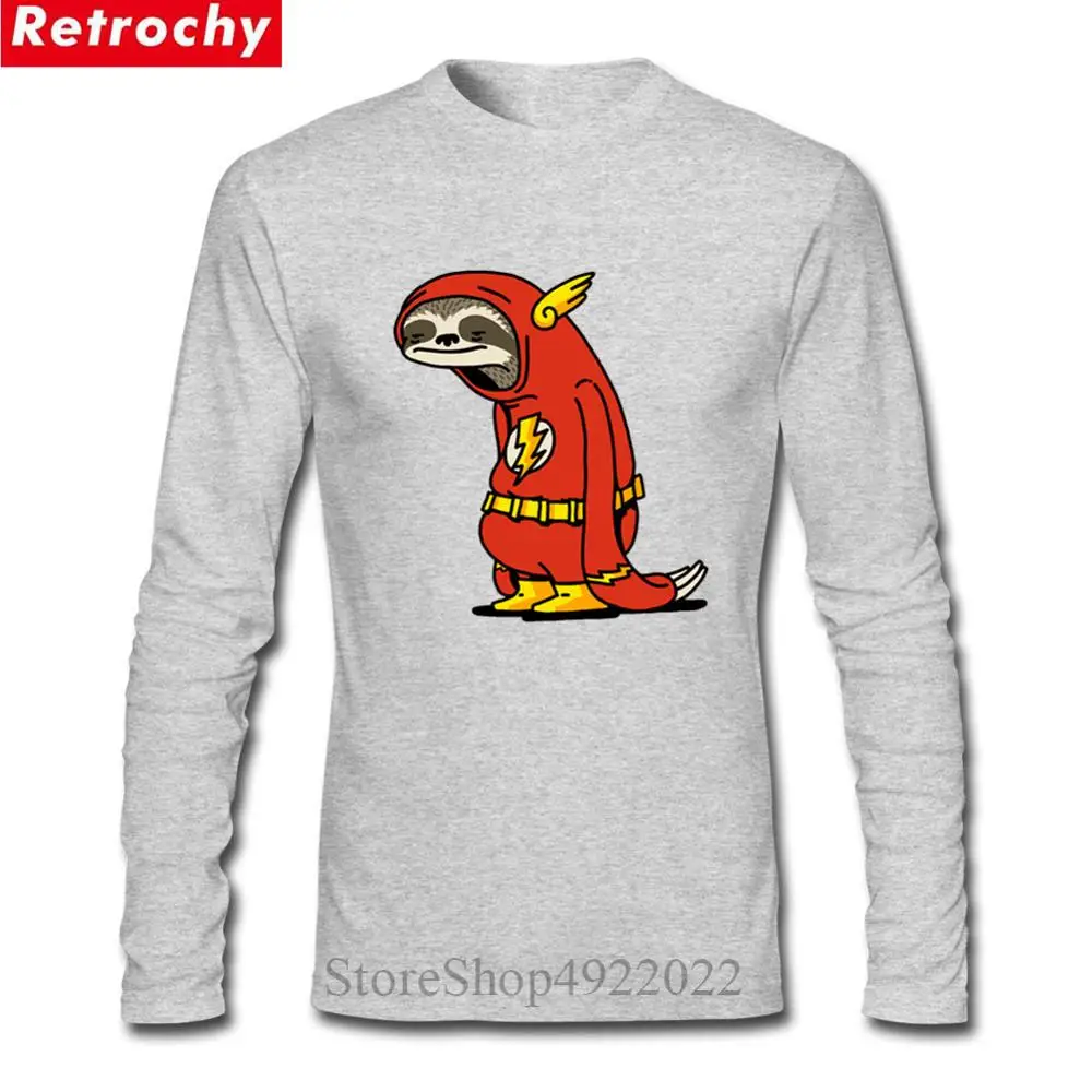 Мужская футболка с изображением Ленивца Humor lloth Красная из 100% хлопка | одежда