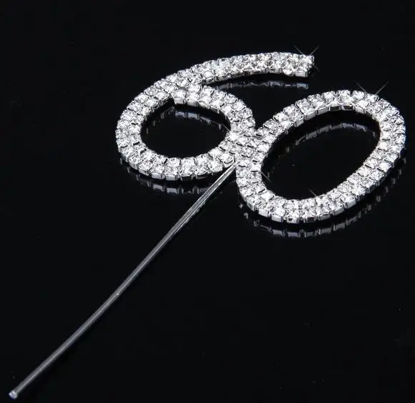 Стразы хрустальные цифры Топпер для торта украшение свадьбы дня рождения