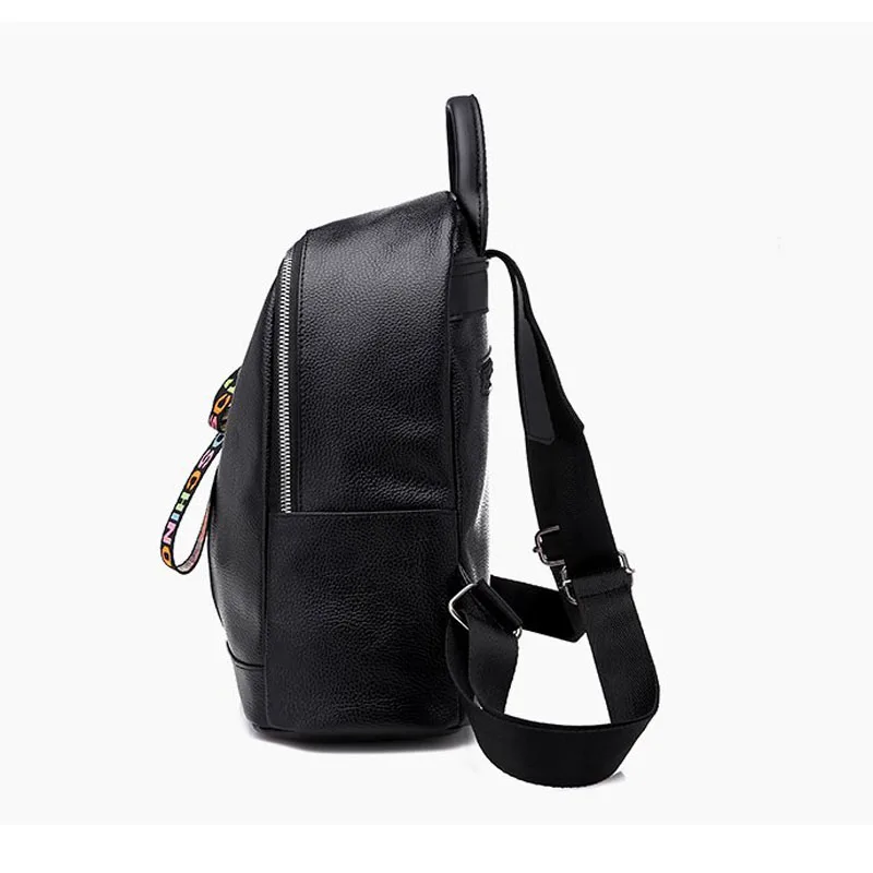 Женский рюкзак с двойной молнией из искусственной кожи школьные сумки для