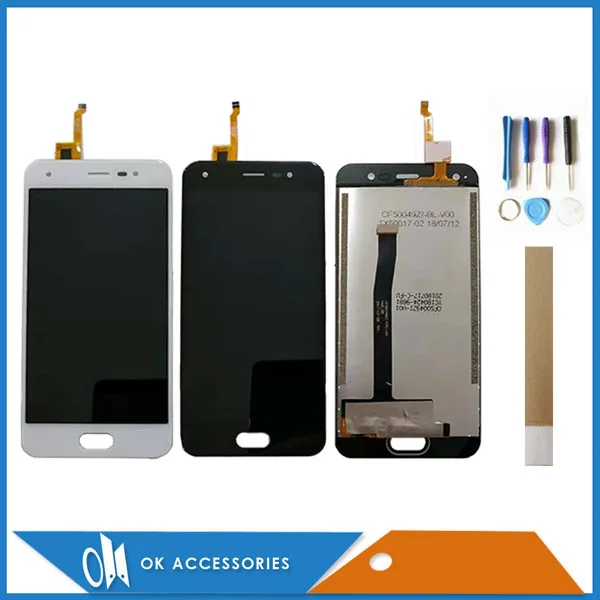 

5.0 Inch For BQ Mobile BQ5012L Rich BQ 5012L BQ-5012L LCD Display+Touch Screen Digitizer Assembly Black White With Tools Tape