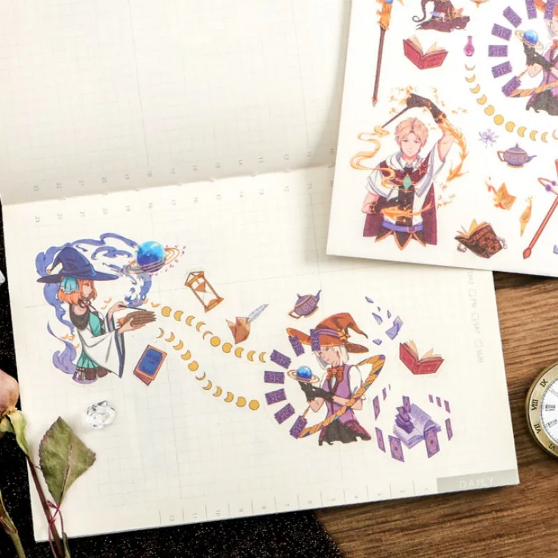 Волшебная серия колледжа волшебник ведьмы бумажные наклейки diy клей бумажный