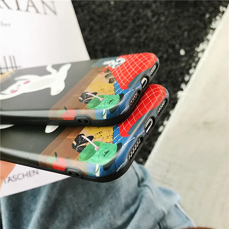 Funny kitten For iPhone 6 6S plus 7 8 Plus Case Cute Cartoon Cat dance soft Silicone IMD X Xs Max Xr Cover Coque |