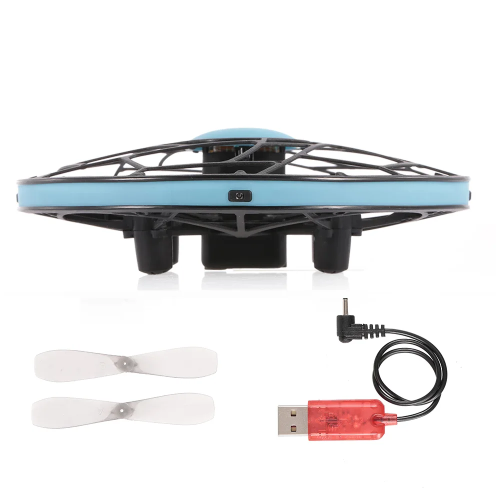 Синий GOOLRC AIXIYI TB-830 анти-столкновения ручной НЛО RC игрушки СВЕТОДИОДНЫЙ Подарок Подвеска мини-Дрон Крытый Инфракрасный парящий для детей мальчиков - Цвет: Синий