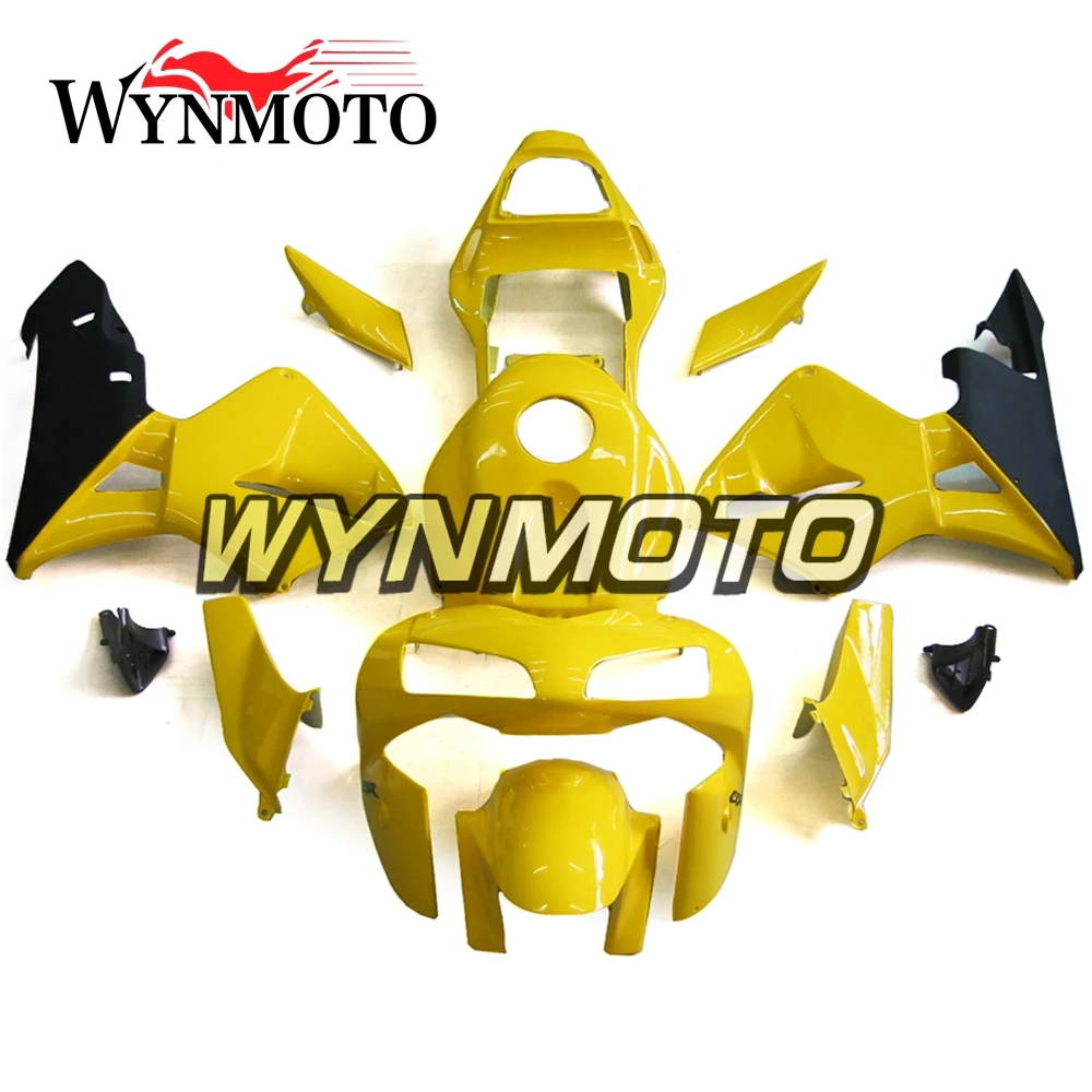 

Пластиковые обтекатели ABS для Honda CBR600RR F5 2003 2004, кузов желтого и черного цвета, полный комплект обтекателей для мотоцикла, комплект обтекателей, халлы