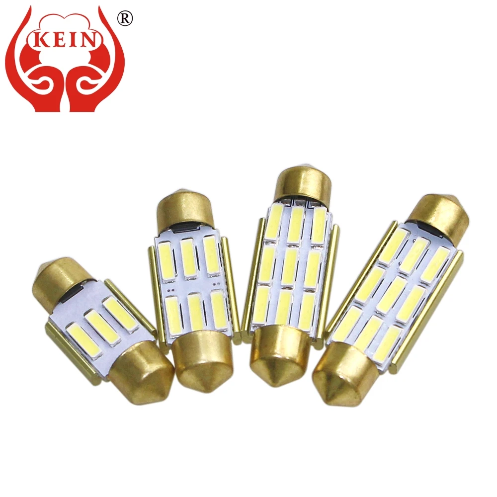 KEIN 4 шт. festoon led 31 мм 36 39 41 7020 C10W C3W C5W светодиодная автомобильная лампа для номерного