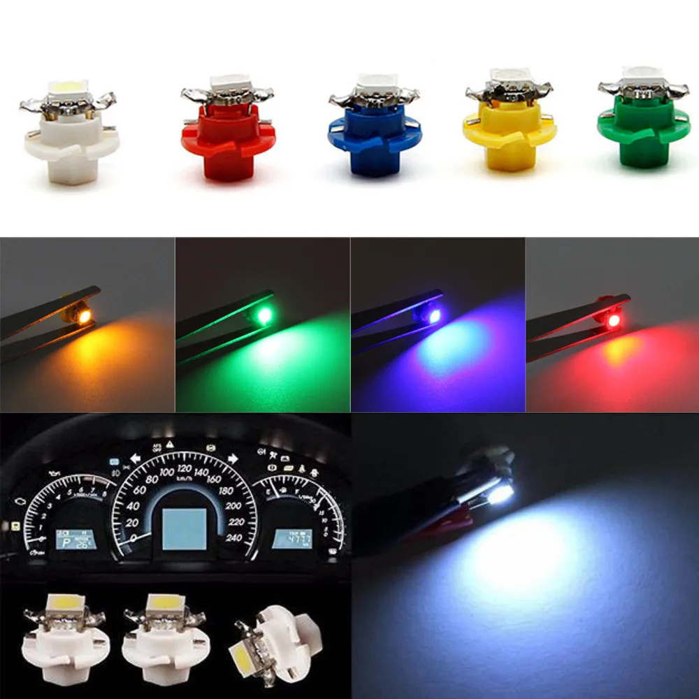Светодиодный свет автомобиля фары 1X белый B8.4D 5050 1 SMD тире Авто сторона Даш Датчик