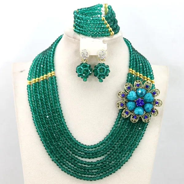 Новое поступление хрустальные бусины Afriacn Свадебный комплект ювелирных изделий