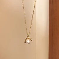 silvology 925 sterling silver inverted j style pearl necklace gold creative light luxury pendant necklace for women jewelry gift