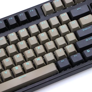 Колпачки для клавиш Double shot PBT Черные Серые смешанные синие слова Dolch 108 87 колпачки для клавиш с вишневым профилем для переключателей MX колпачки для клавиатуры