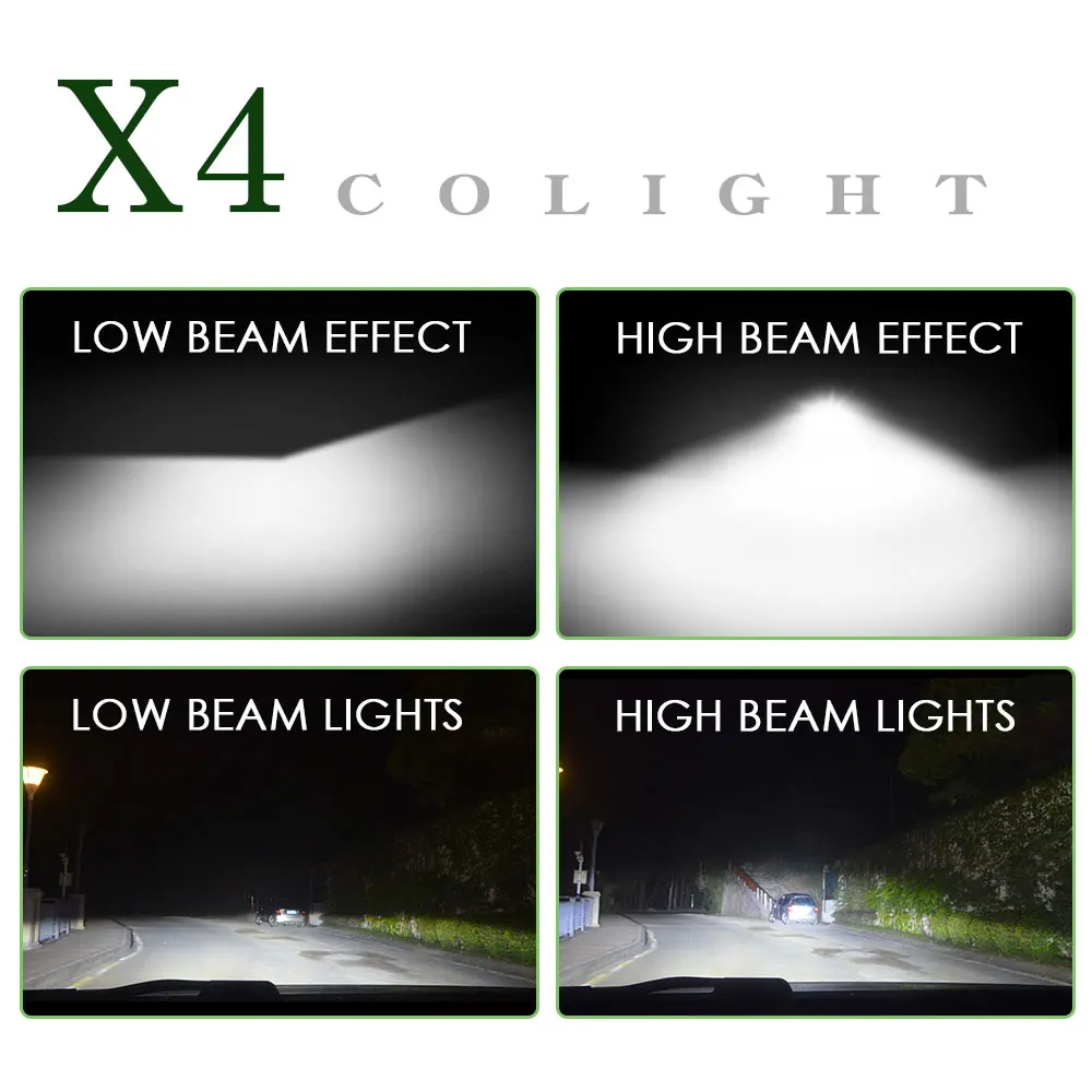 CO светильник H4 H7 Led 40 Вт H11 9004 9005 противотуманная фара 9006 Hb4 головной 6500K 3000K для Лада