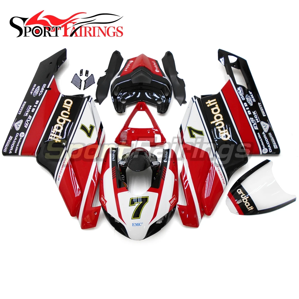 

Complete Racing Fairing Kits For Ducati Monoposto 999 749 999s 749s 05 06 2005 2006 ABS Full Injection Panels Covers Red White