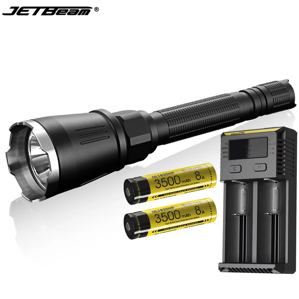 JETBeam BC40 PRO фонарик CREE XHP50 max 2930LM луч бросать 347 м факел + 2 * NITECORE 3500 мА/ч 8A батареи