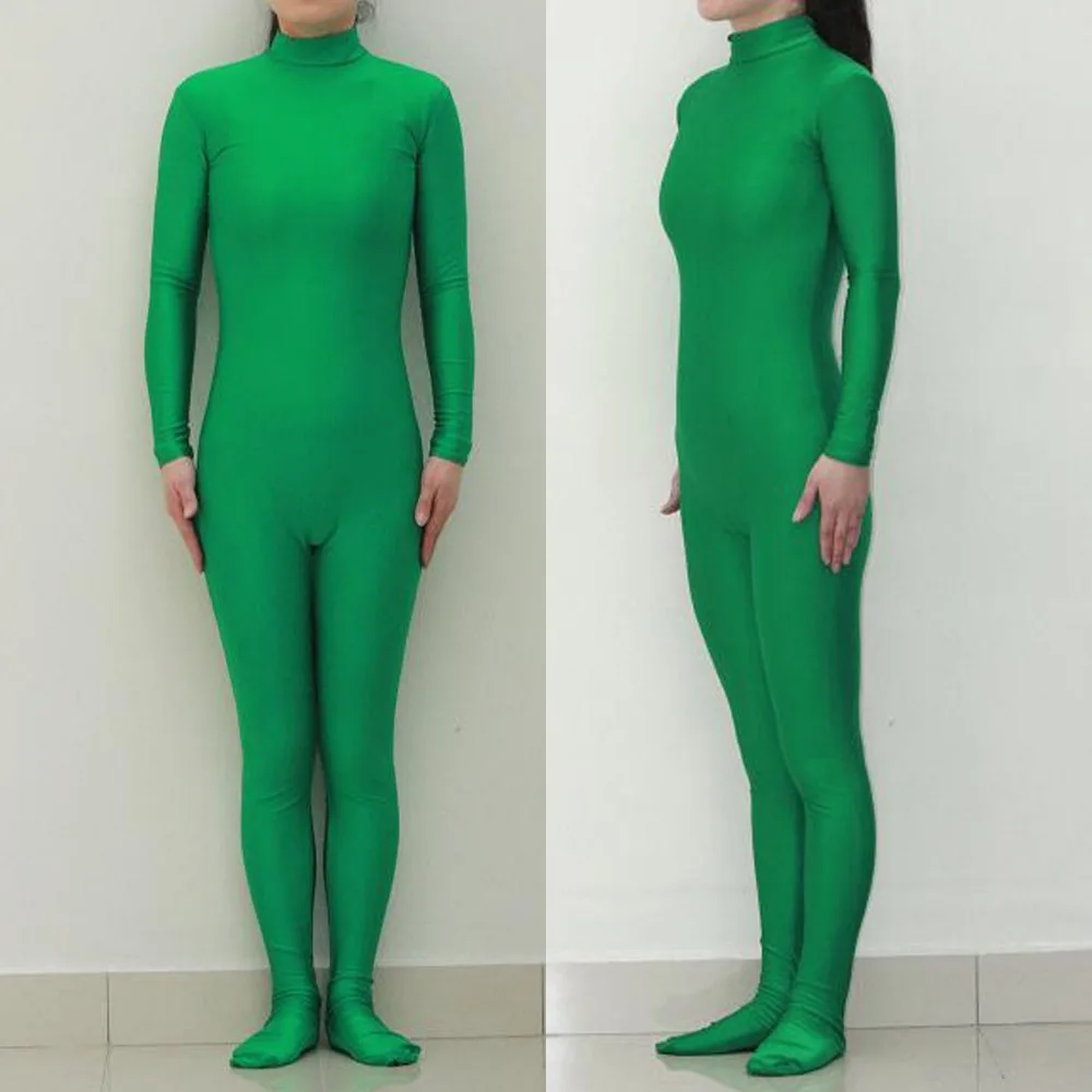 

(LBS016) Sexy Lycra Spandex Dark Green Unisex Party Leotard Catsuit Halloween Cosplay Costume Fetish Zentai Suits Wear