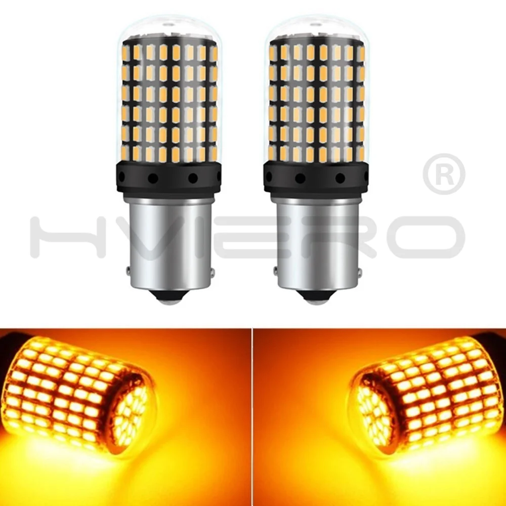 2X1156 BA15S BAU15S 7440 P215W светодиодные задние лампы, стоп-сигнал, автомобильная лампа заднего хода, дневной ходовой светильник, белый, желтый, DC 12V 24V
