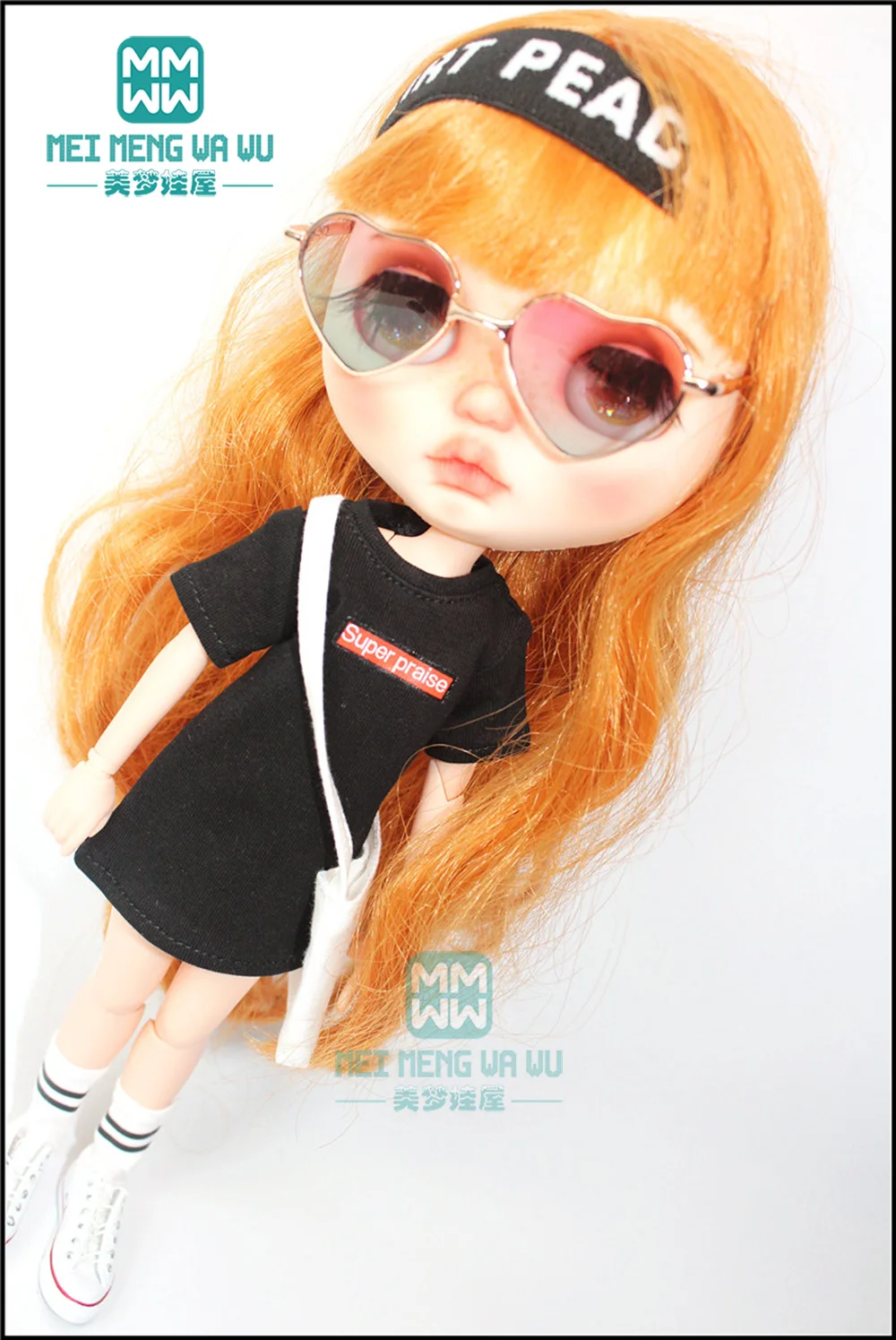 

1pcs Blyth Doll Clothes fashion Tide dog T-shirt socks for Blyth Azone 1/6 doll