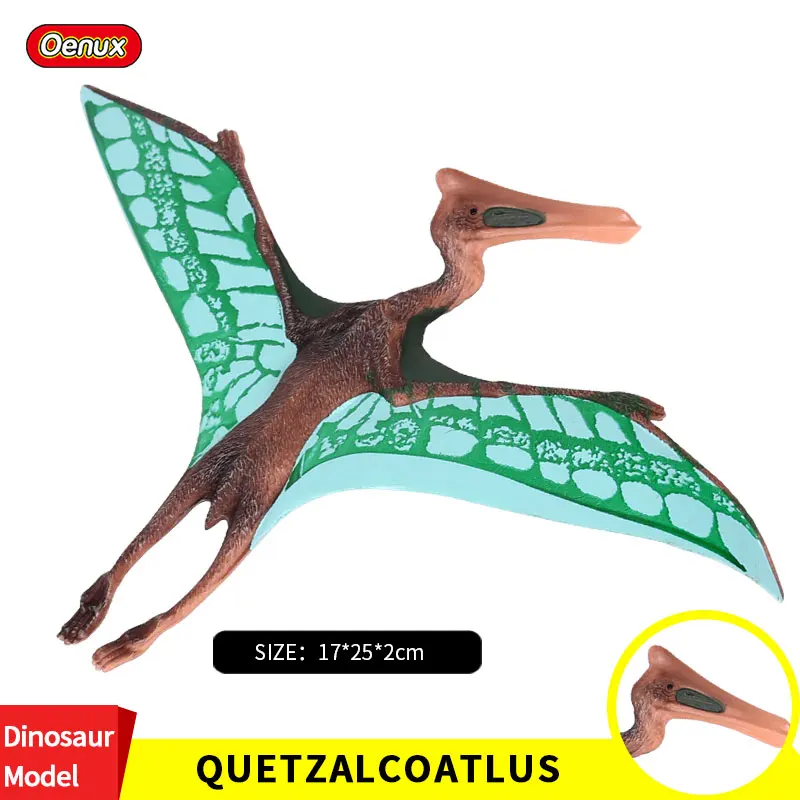 

Oenux New Arrival Jurassic Quetzalcoatlus Dinosaur Model Pteranodon Pterodactyl Action Figures Collection Toy For Kids Gift
