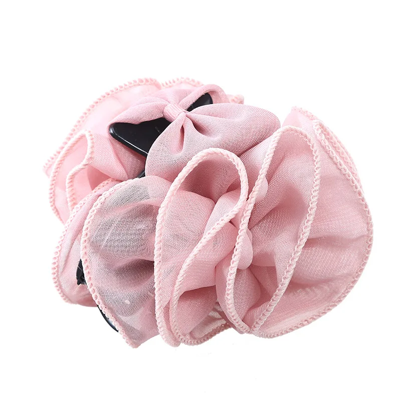 A( Pink) Заколки-крабы для волос AWAYTR, шифоновые заколки для волос для женщин, заколки для волос с цветами, заколки для волос с бантом, аксессуары для волос для женщин, заколки для волос - Цвет: A( Pink)