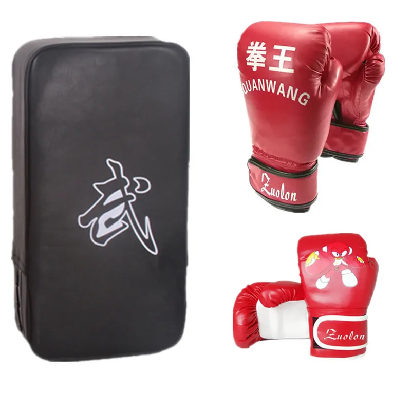 Детские боксерские перчатки тайские ударные подушечки для кикбоксинга ММА