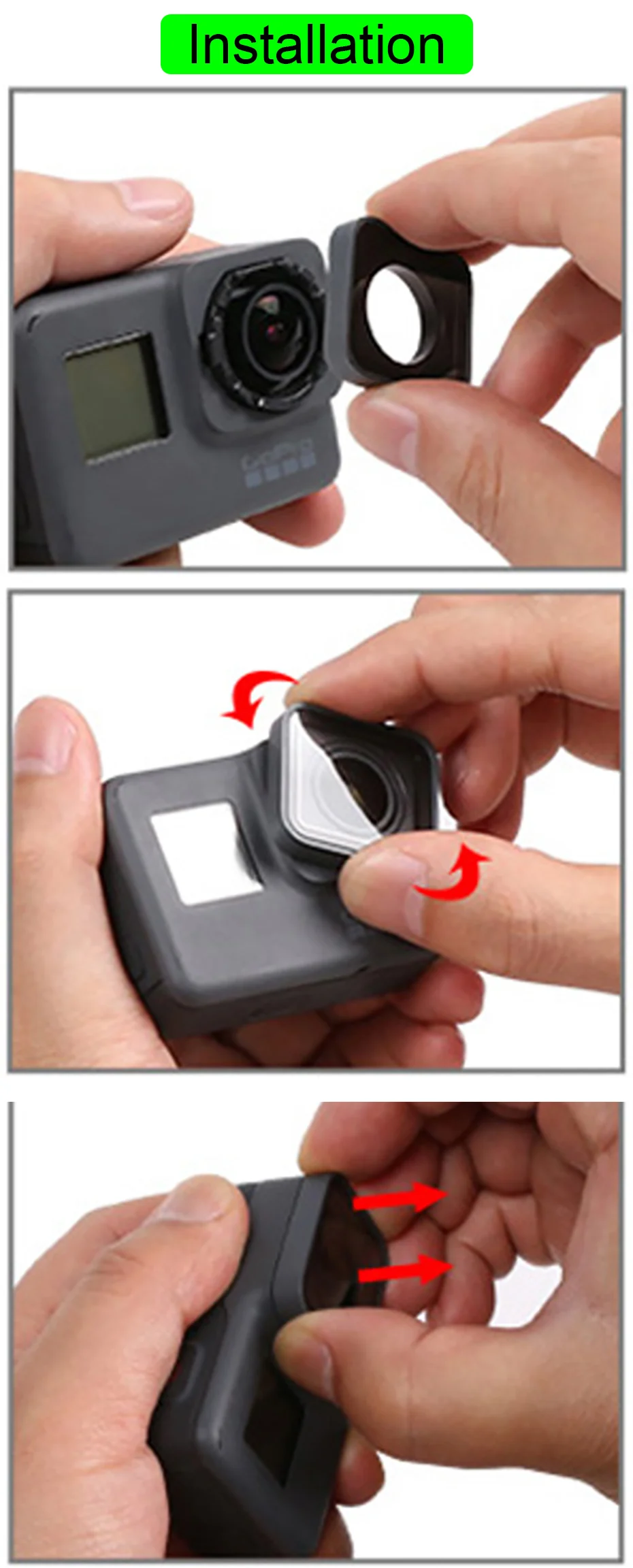 Hero5/Hero6 поляризации UV ND 4, 8 16 Камера фильтры для GoPro Hero 5/5 черный/6/ красный Желтый Пурпурный фильтр для дайвинга аксессуары